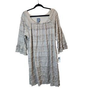 NWT Rabbit Rabbit Rabbit Lace Textured Dress in Gray Size 18W